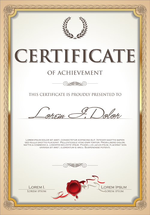 Exquisite certificate frames with template vector 04 template vector template frames exquisite certificate   