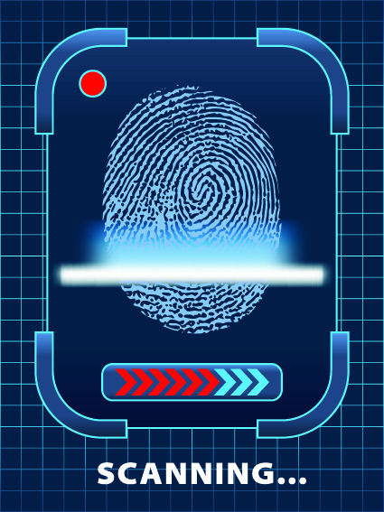 Fingerprint scanning design vector material vector material scanning material fingerprint   