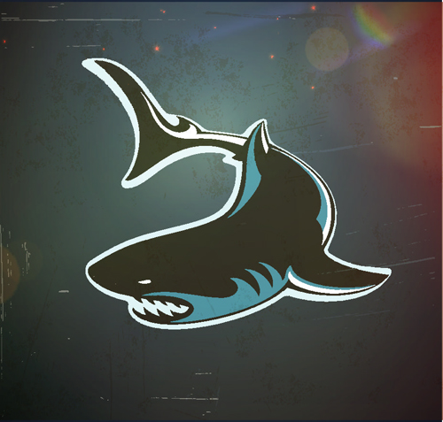 Vivid shark design vectors set 07 vivid shark   