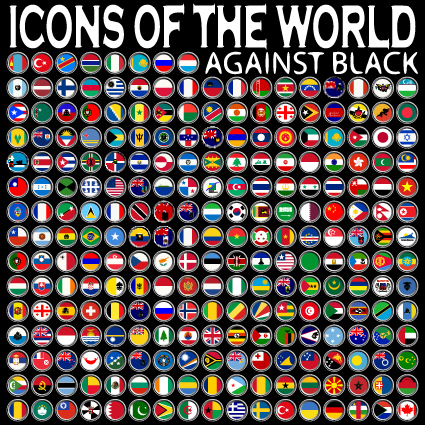 World Flags Icons vector set 01 world icons flags flag   