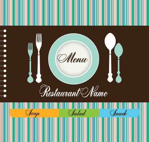 Cutlery and restaurant menus vector material 02 restaurant menus cutlery   