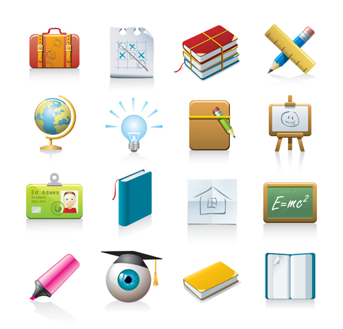 office Tool and school elements icon vector 05 school office icon elements element   