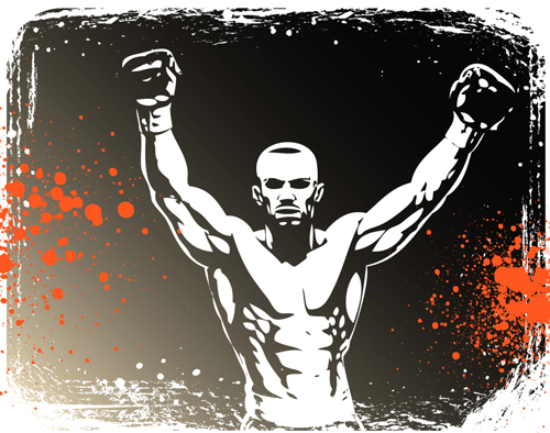 Set of Boxing design elements vector 01 elements element boxing   