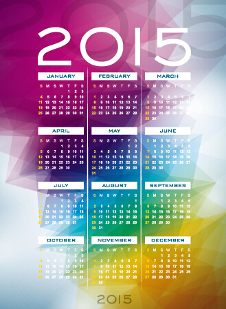 Calendar 2015 modern style vector set 08 modern calendar 2015   