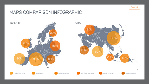 Map with infographic business templates vector 02 templates map infographic business   