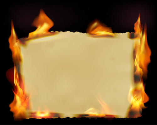 Set of Burning old paper design vector 04 paper old burning   