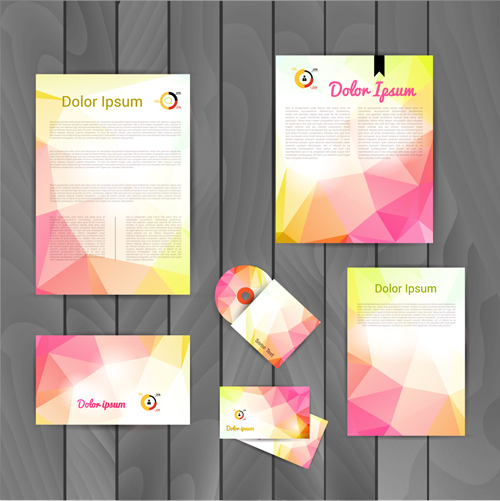Colored corporate templates kit vector 05 templates template kit corporate colored   