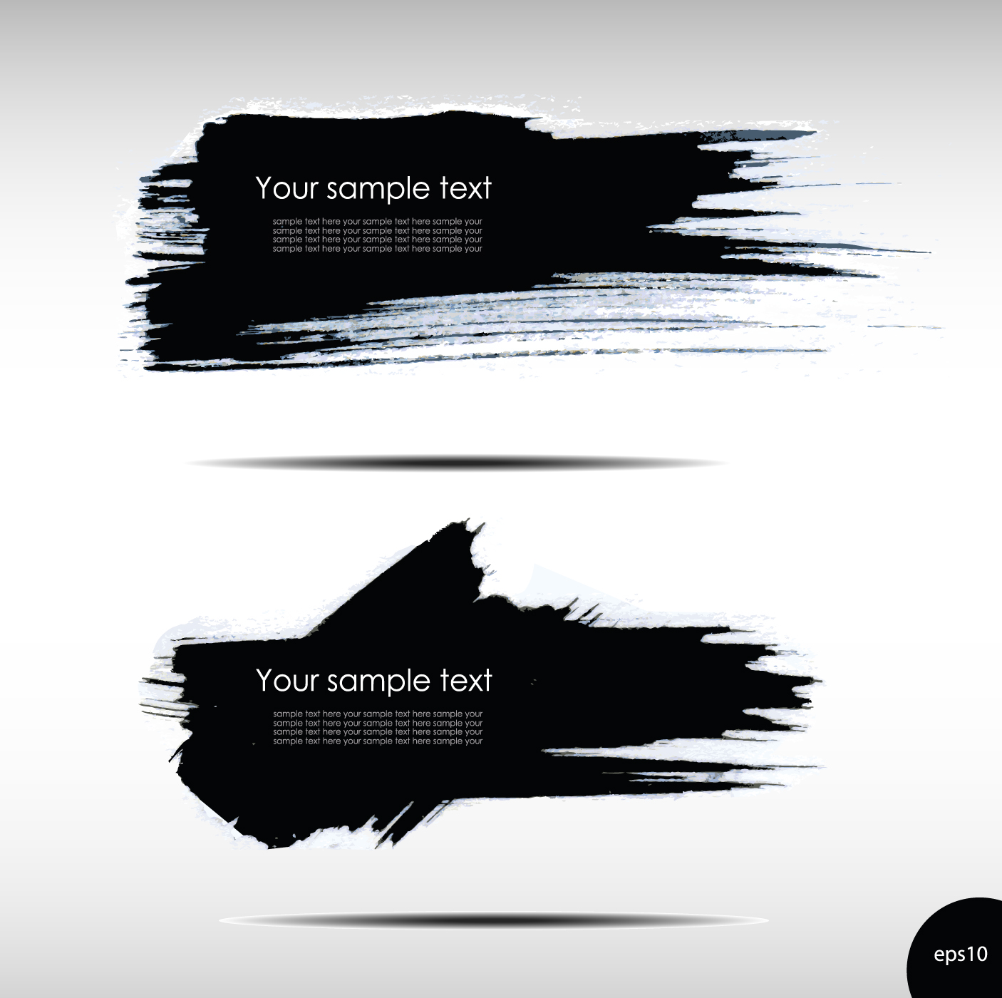 Black Ink grunge banners design vector 04 ink grunge black banners banner   