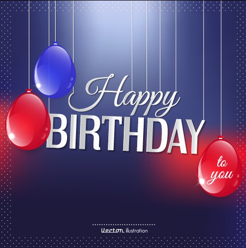 Creative Happy Birthday background with balloon vector 02 happy birthday happy creative birthday background   