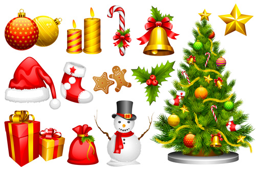 Elements of Christmas Illustration collection vector 03 illustration elements element collection christmas   