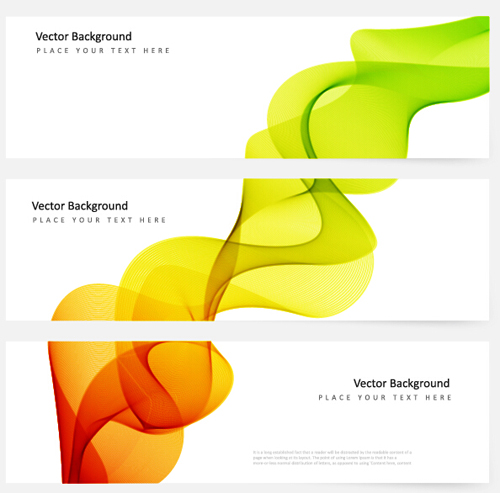 Smoke with wavy abstract banners set 16 wavy smoke banners abstract   