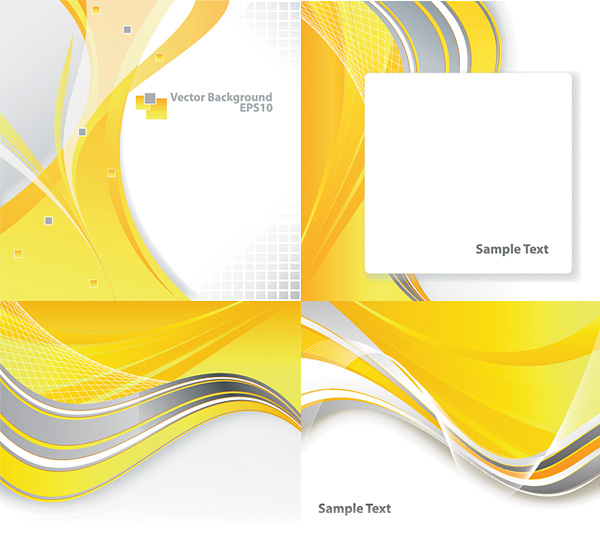 Dynamic curves of the yellow background Vector yellow wave mesh dynamic curve background   