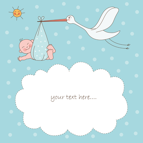 Cute baby theme background design vector set 02 cute background design background baby   
