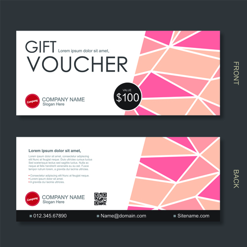 Cash gift voucher creative vector material 09 gift creative   