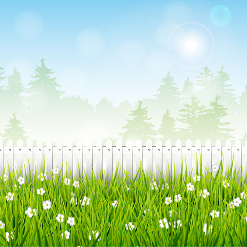 Spring Elements with Green background 04 spring green elements element background   