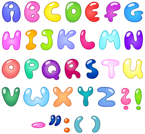 Cute cartoon Alphabet letter and Digital vector art 01 letter cute cartoon cute alphabet   