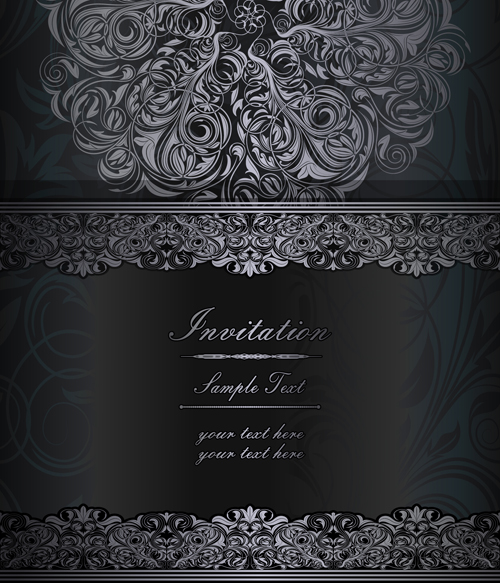 Dark style floral vintage backgrounds vector graphics 04 vector graphics vector graphic floral backgrounds background   