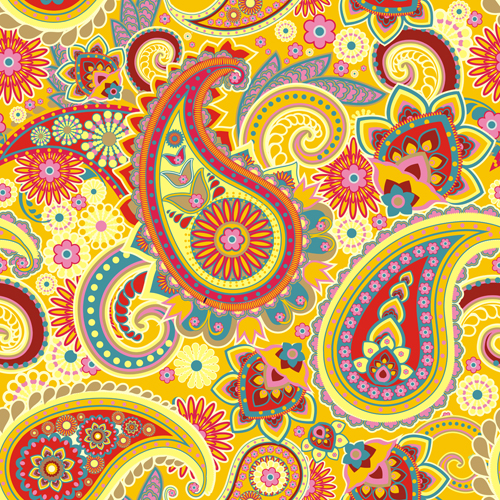 Floral paisley pattern seamless vector 05 seamless pattern paisley floral   
