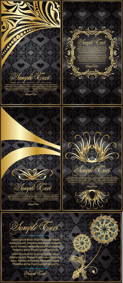 Golden floral Border vector 92397 pattern lace golden   