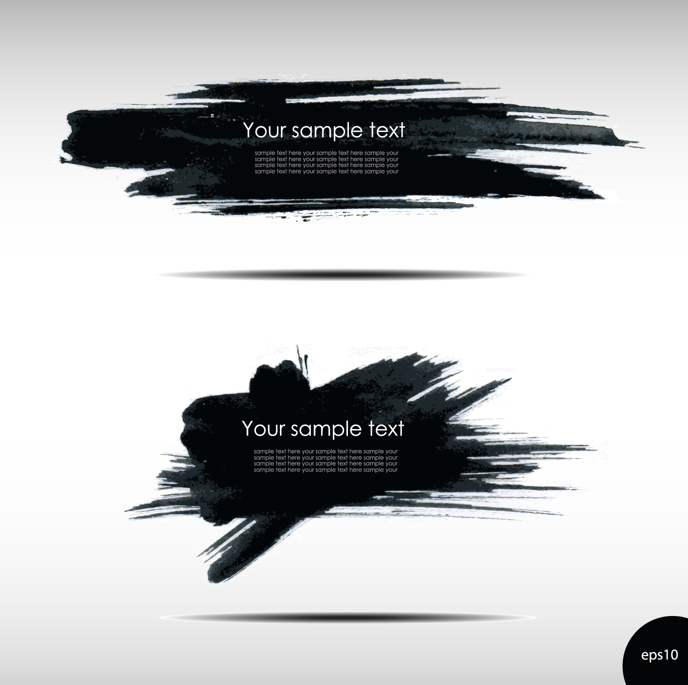 Black Ink grunge banners design vector 03 ink grunge black banners banner   