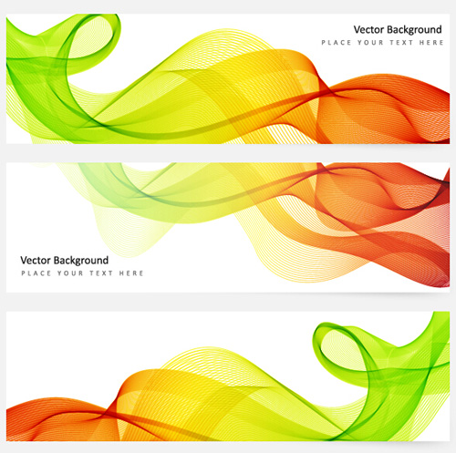 Smoke with wavy abstract banners set 15 wavy smoke banners abstract   