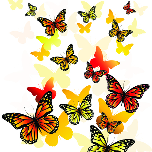 Beautiful butterfly vector material 04 butterfly butterflies beautiful   