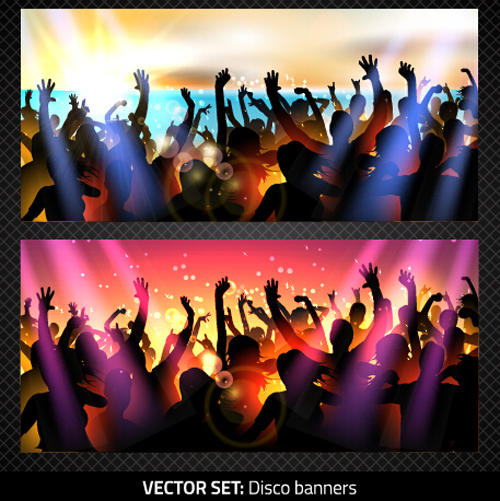 Vector flyer summer night party design material 05 summer party night flyer   