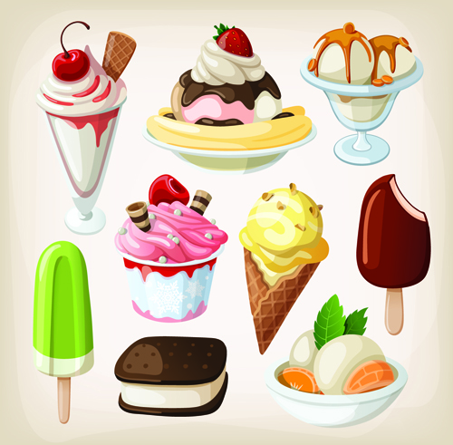 Set of food icons vectors 06 icons food   