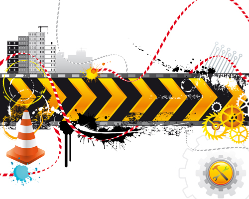 Construction Warning signs Background design vector 02 warning signs construction   