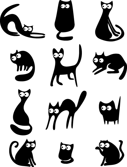 Different Cats vector Illustration 01 illustration different cats   