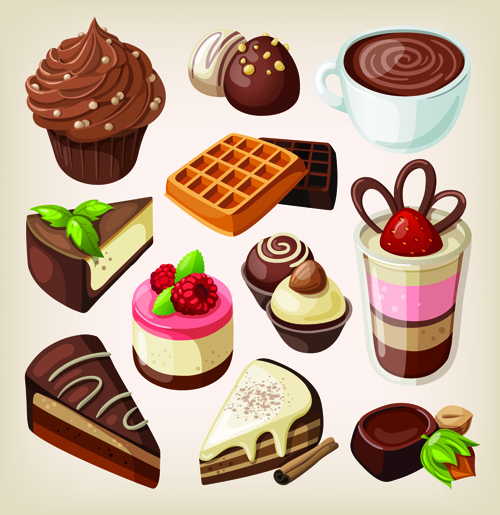 Set of food icons vectors 08 icons icon food   