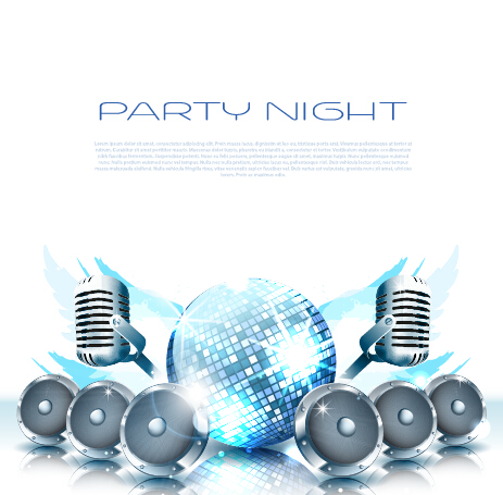 Vector flyer summer night party design material 07 summer party night flyer   