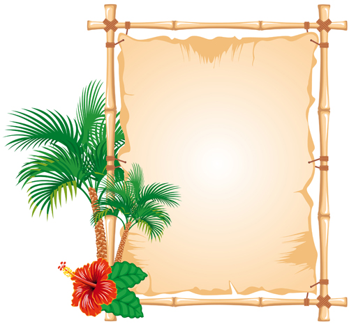Set of Different of Bamboo Frame design vector 02 frame different bamboo   