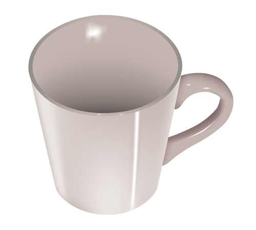 Porcelain cup vector material porcelain cup   