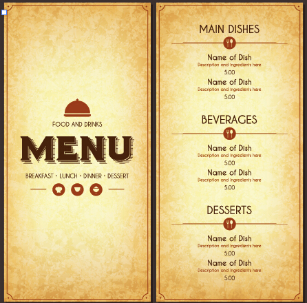 Modern restaurant menu cover and list vector 07 restaurant modern menu list cover   