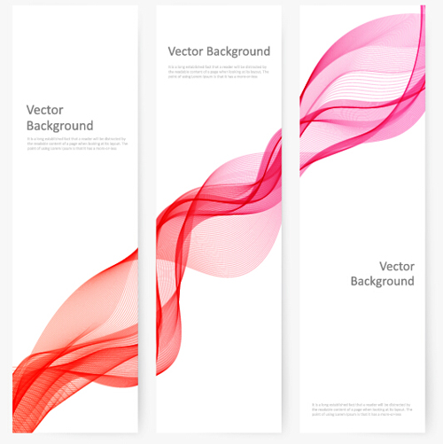Smoke with wavy abstract banners set 04 wavy smoke banners abstract   