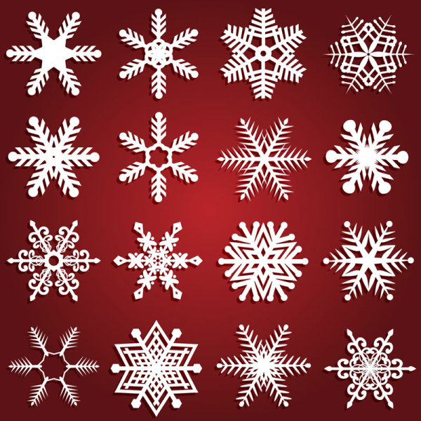 Different Snowflake patterns design elements vector 04 snowflake snow patterns pattern elements element different   