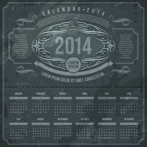 Calendar 2014 vector huge collection 22 Huge collection collection calendar 2014   