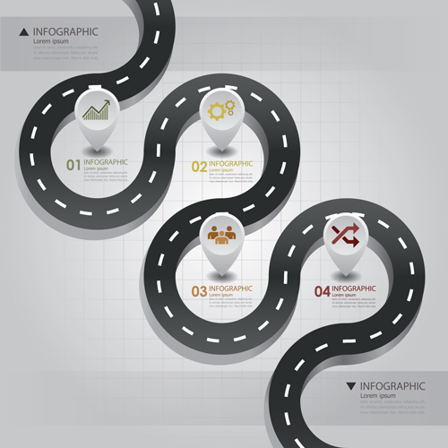 City street traffic Infographic elements vector 02 Traffic street infographic elements element   