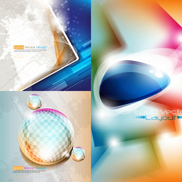 Elements of halo background vector halo dynamic colorful balls background a sense of science and technology   