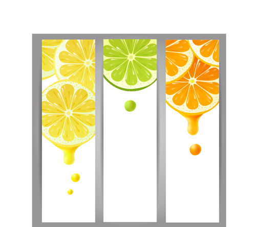 Creative lemon vector banners set lemon creative banners banner   