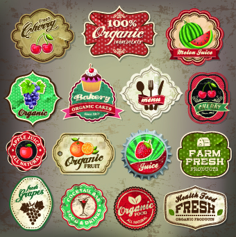 Vintage Food logo with labels vector 05 vintage logo labels label   