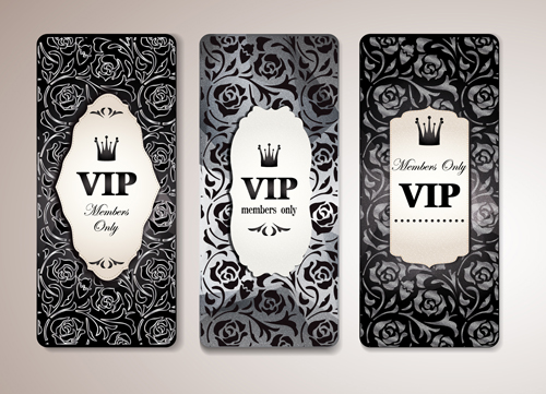 luxurious Vip cards flower vector 03 vip card luxurious cards card   