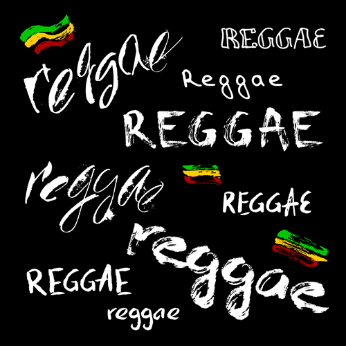 Reggae style text design vector 03 text style Reggae design   