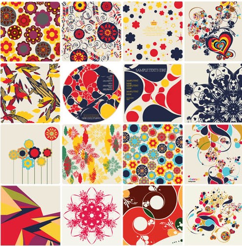 Abstract Backgrounds Vector set abstract   