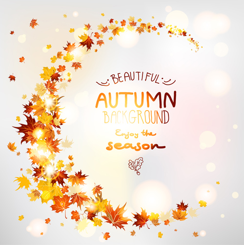 Bright autumn leaf backgrounds vector set 01 leaf background leaf backgrounds background autumn   