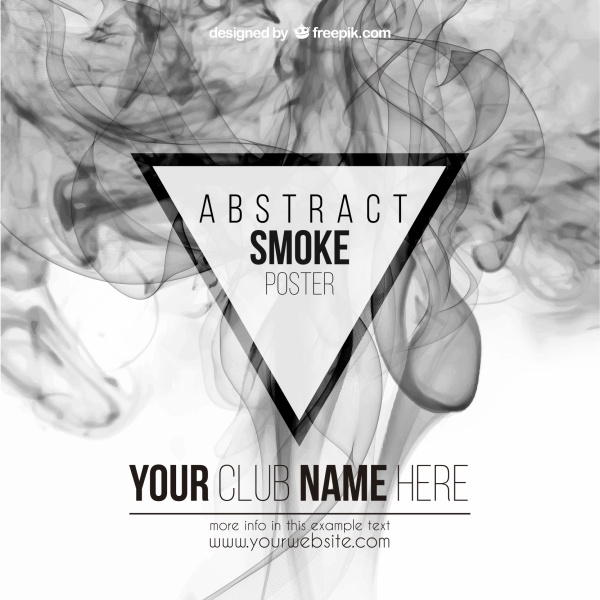 Abstract smoke poster vector material smoke poster abstract   
