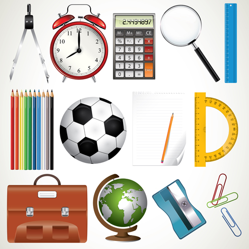 office Tool and school elements icon vector 01 tool school office elements element   