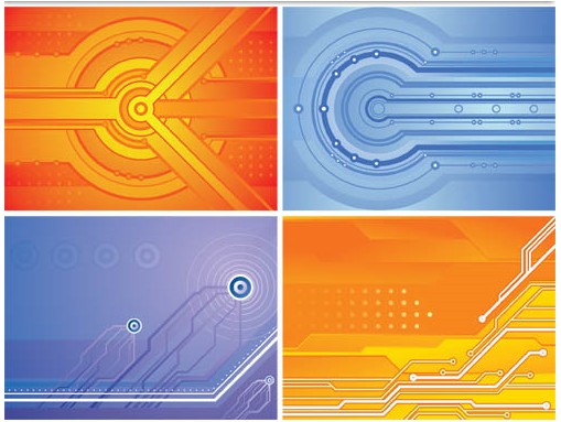 Technical Style Backgrounds vector technical style   
