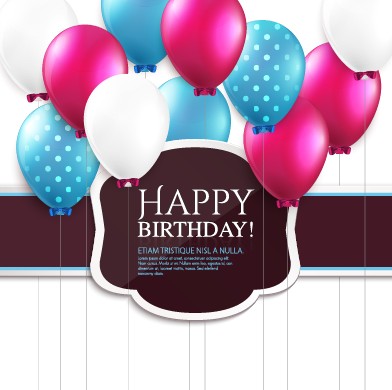 Elegant Happy Birthday balloon background vector 05 happy birthday balloon background vector background   